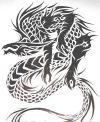 tribal dragon image of tattoos